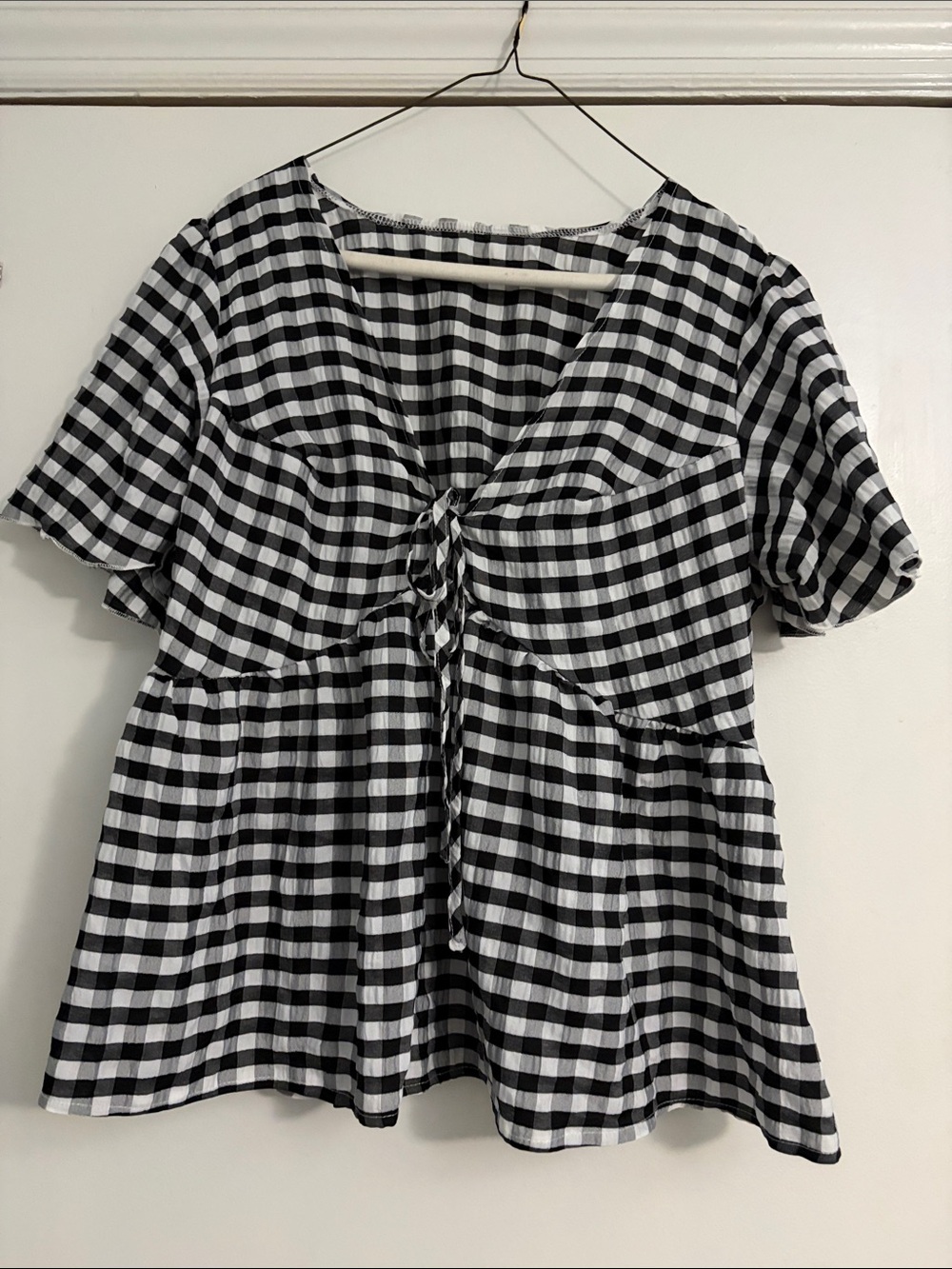 SHEIN Black & White Gingham MATCHING SET